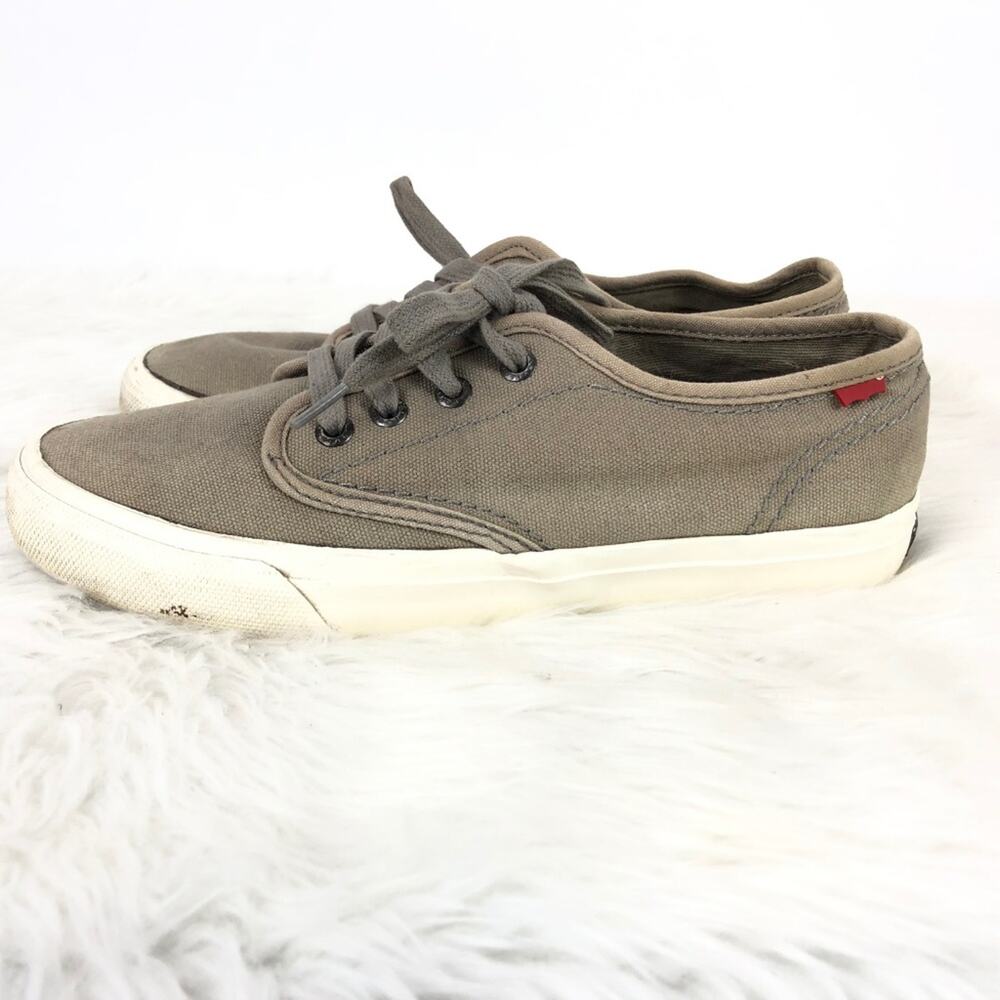 Levi’s 5.5 Womens Taupe Lace-up Canvas Sneakers - Picture 4 of 8